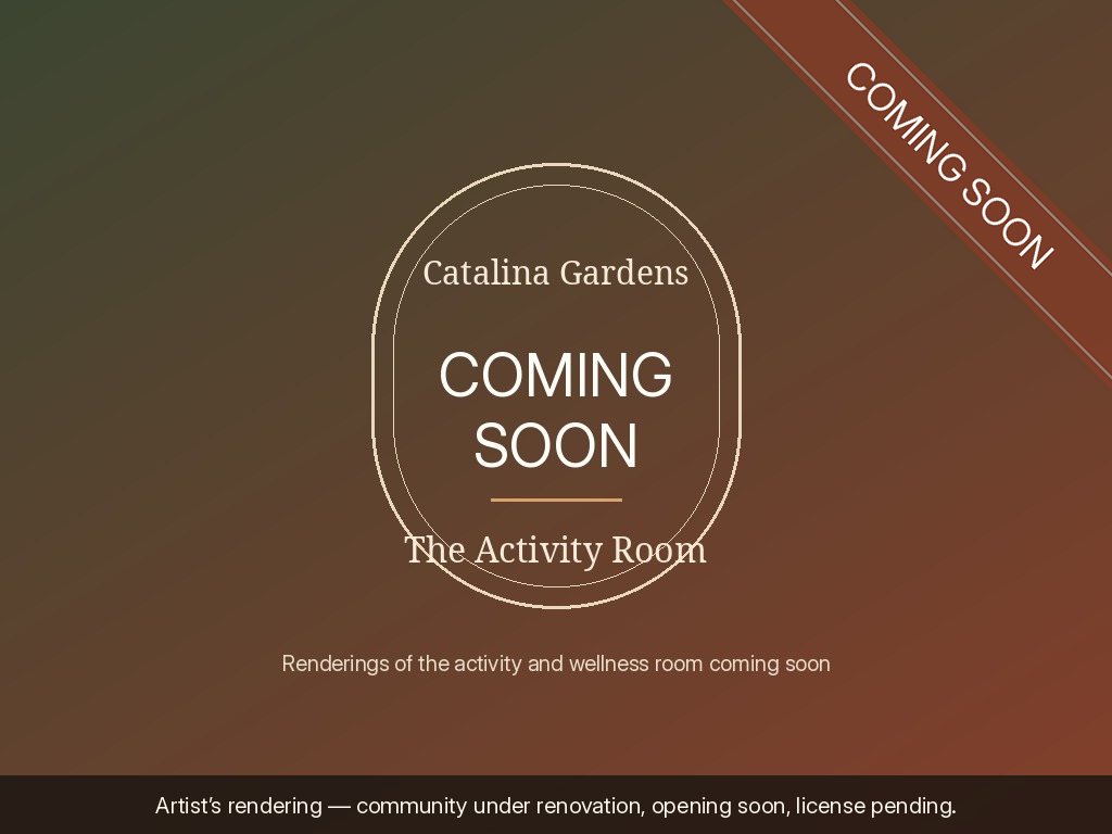 Coming soon: the activity room, renderings to come